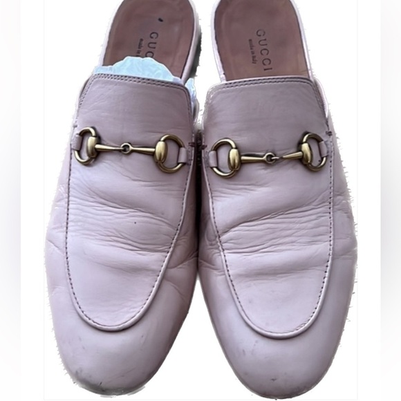 Gucci Pink Loafer Slides - Picture 5 of 14